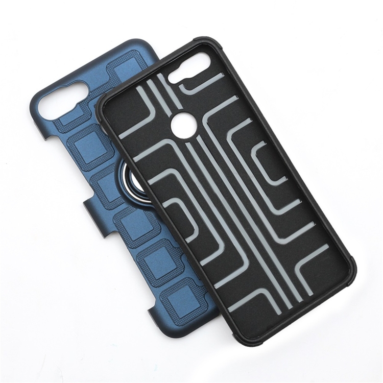 Case Huawei Y9 / Pre-order * 3 In 1 Cube PC + เคสป้องกัน TPU พร้อมที่วางแหวนเงินหมุนได้ 360 องศา *