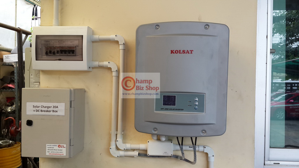 กล่องเบรกเกอร์ สำหรับเครื่องแปลงไฟ โซล่าเซลล์ ไฮบริด อินเวอร์เตอร์ Hybrid Solar Inverter + MPPT (KS Series)