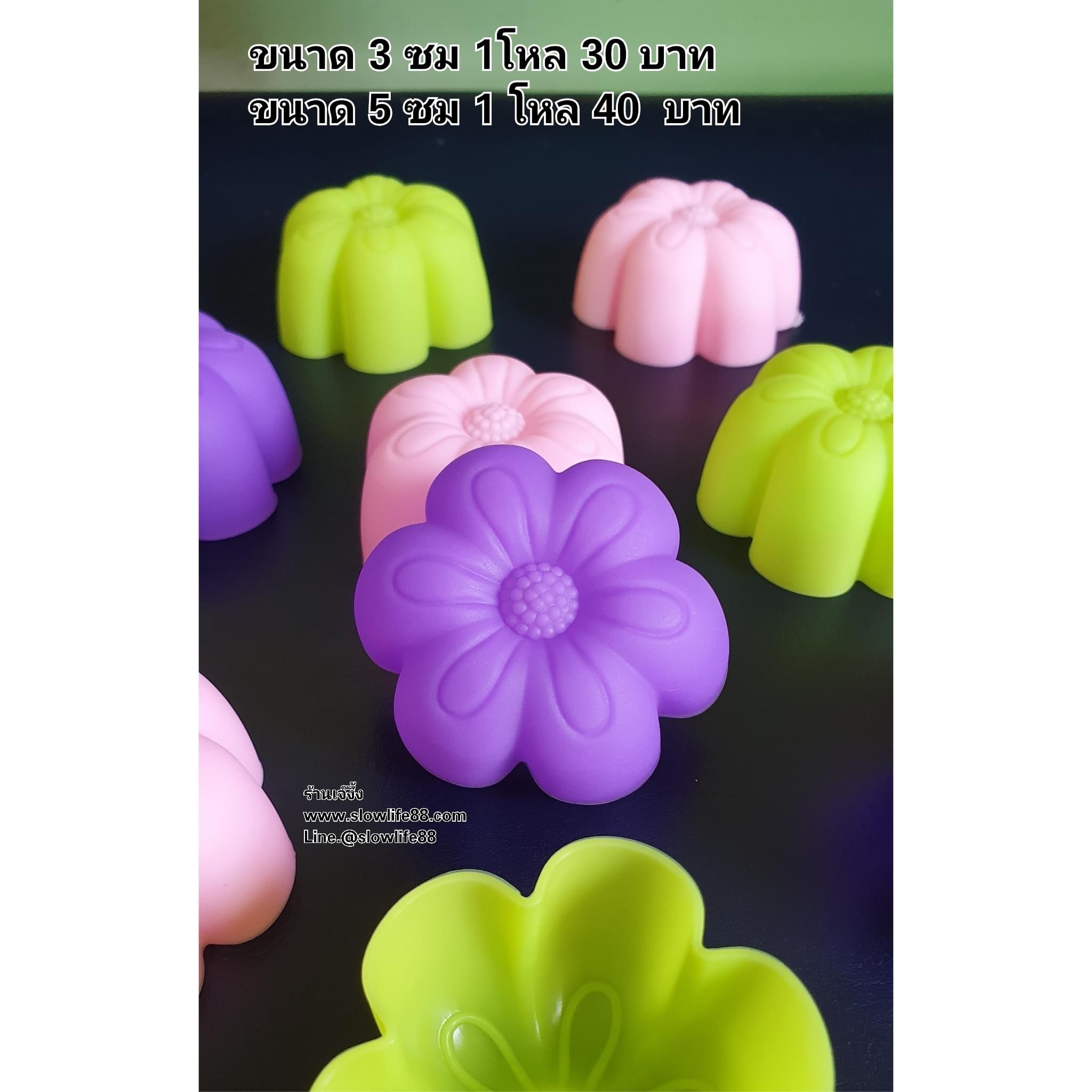 SL498 พิมพ์ซิลิโคน พิมพ์วุ้น ดอกผกากรอง 5 ซม จำนวน 1 โหล