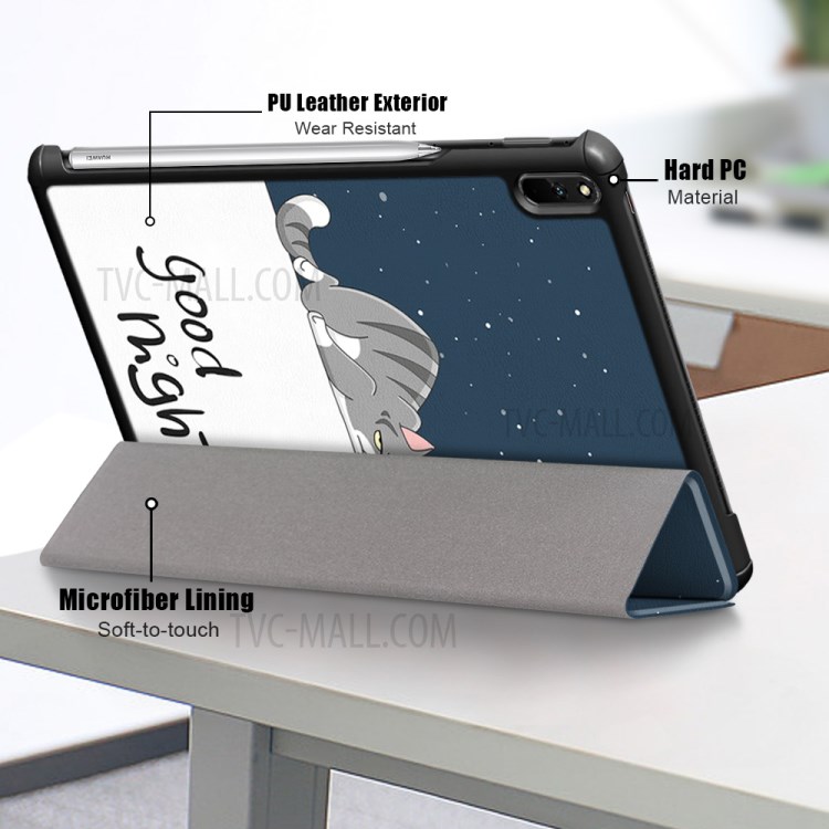 Case HUAWEI MatePad 11 # Pre- Order * เคส 3 -พับหนัง PU แบบพับหลายมุมมอง พร้อมลวดลายน่ารัก ฟังก์ชั่นปลุก / นอนหลับอัจฉริยะ *