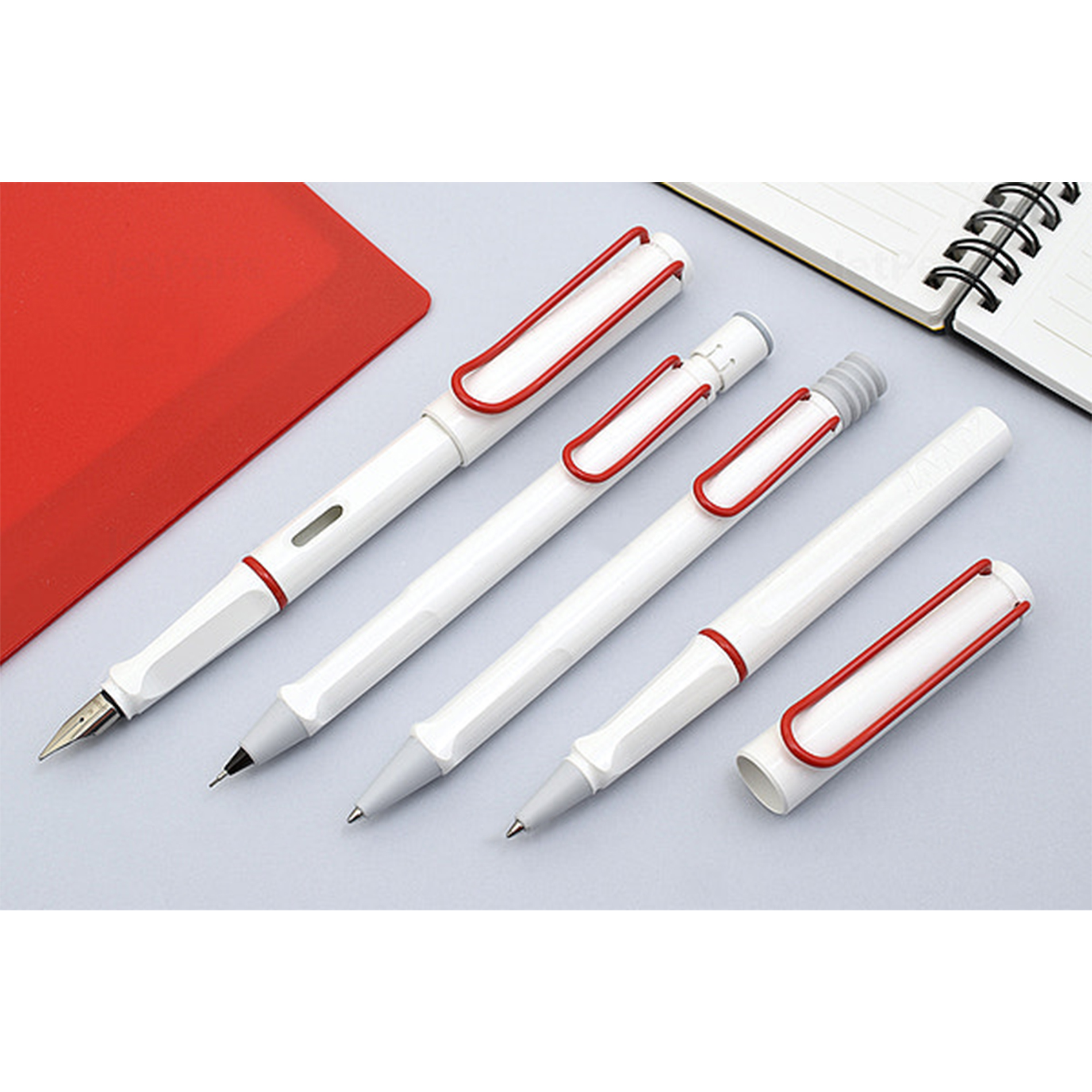 LAMY safari mechanical pencil white red clip 2021 limited edition