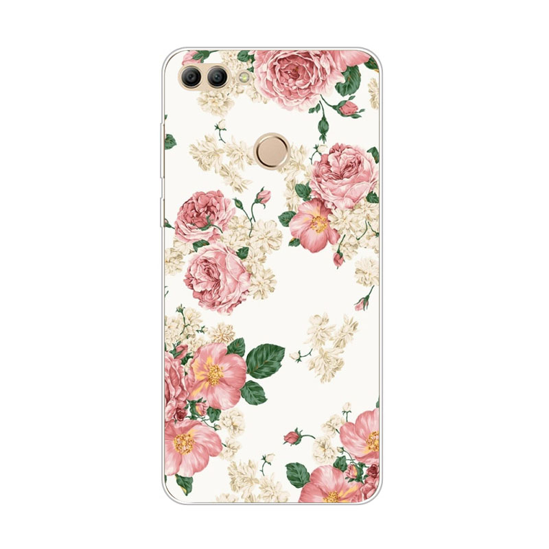 Case Huawei Y9 / Pre-order * เคสซิลิคอนสดใสดอกไม้จิตรกรรมSoft TPU *