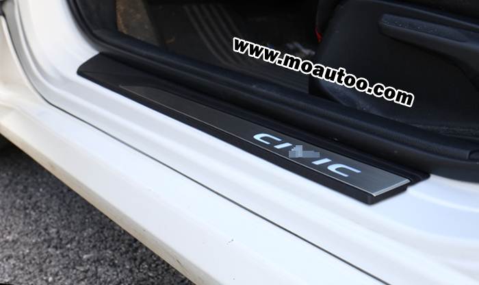 สคับเพลทชายบันได LED สีน้ำเงิน 4 ประตู CIVIC FC / FK 2016-2021