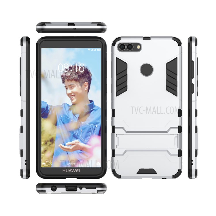 Case Huawei Y9 2018 / Pre-order * เคสพลาสติก + TPU ไฮบริดพร้อมขาตั้ง *