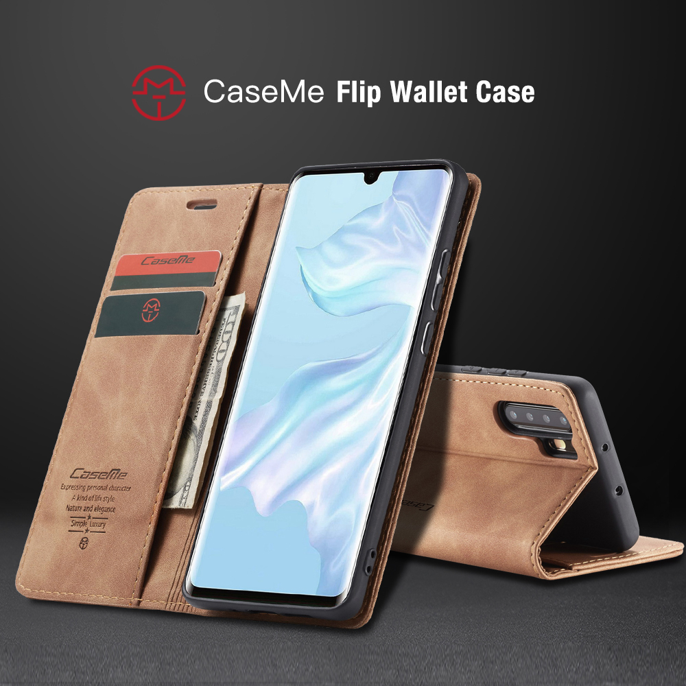 Case Huawei P30 Pro / Pre-Order * CASEME 013 Series Retro PU Leather Wallet Case มือถือพร้อมขาตั้ง *