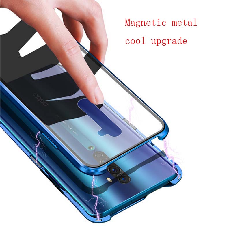 Case OPPO Reno 2 # พรีออเดอร์ * เคสอลูมิเนียมโลหะแม่เหล็ก 360 + สองด้านกระจกนิรภัย *