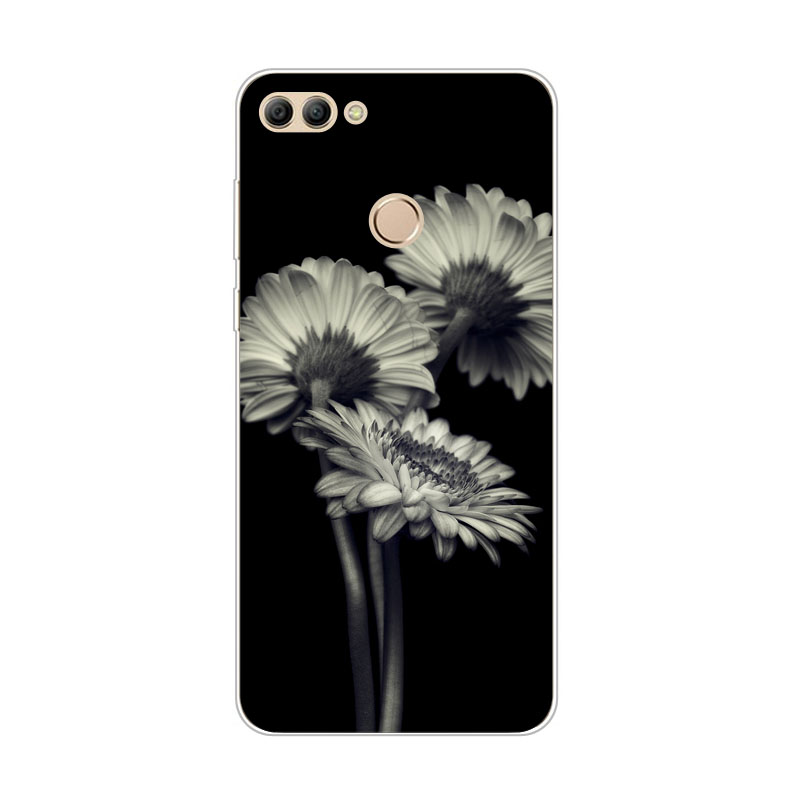 Case Huawei Y9 / Pre-order * เคสซิลิคอนสดใสดอกไม้จิตรกรรมSoft TPU *