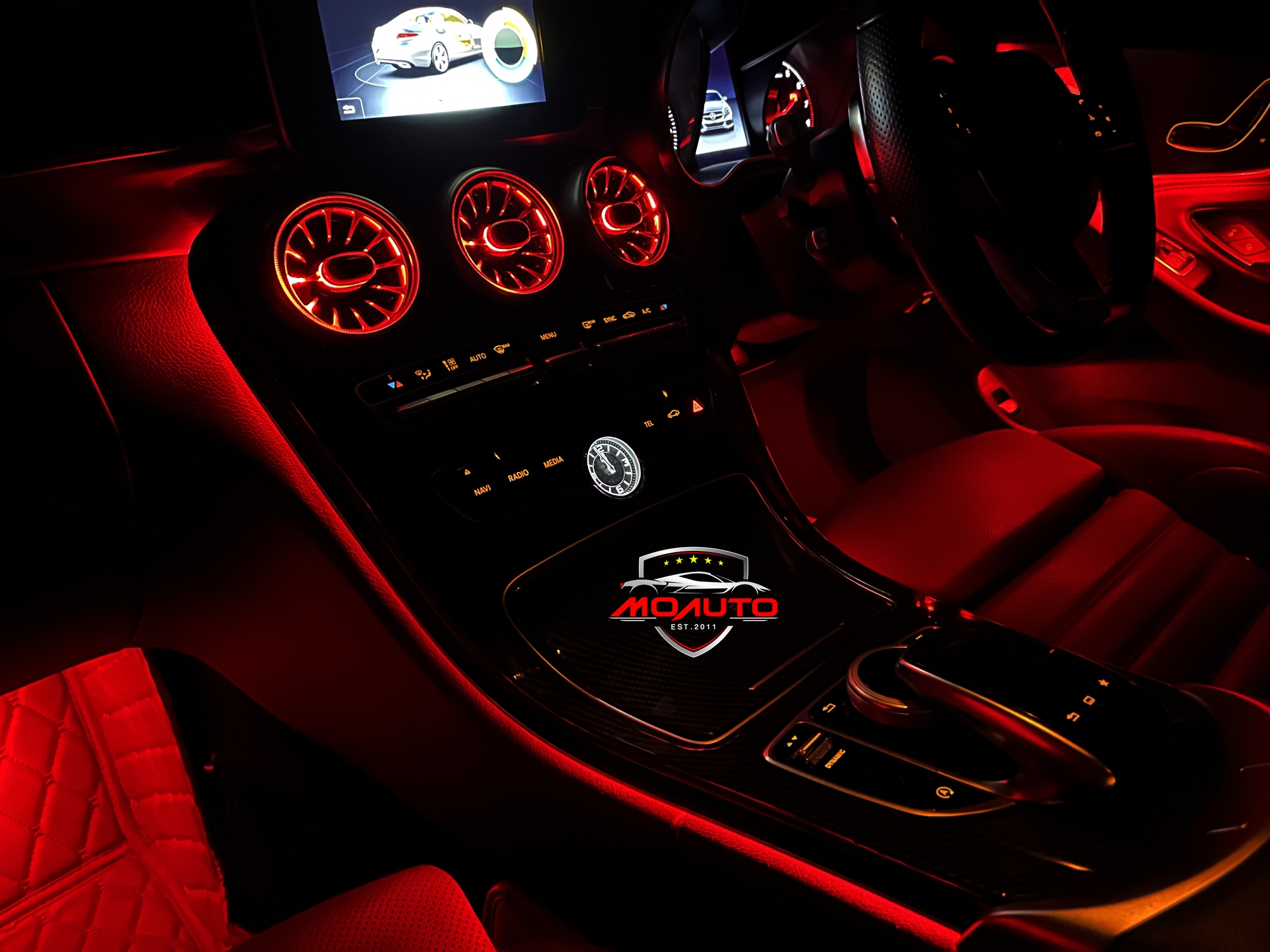 ไฟคอนโซลกลางพร้อมไฟแผงข้างประตู AMBIENT LIGHT - C200 C250 Coupe W205