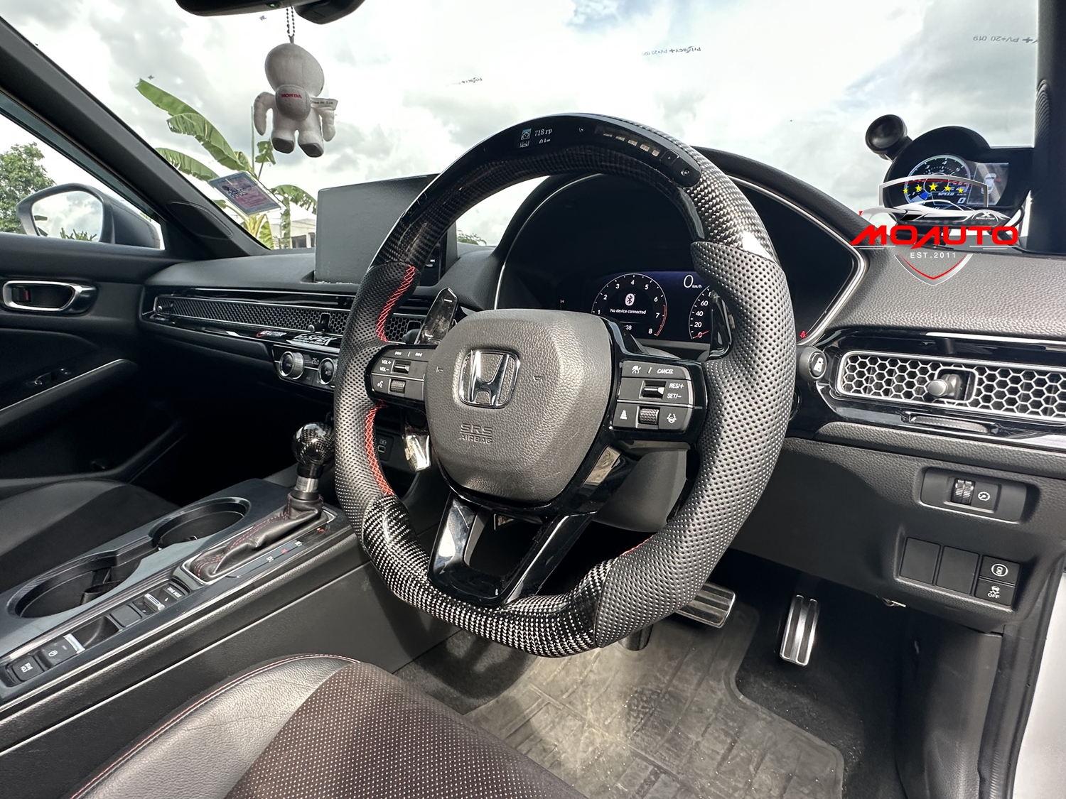 พวงมาลัย LED คาร์บอนแท้ CIVIC FE