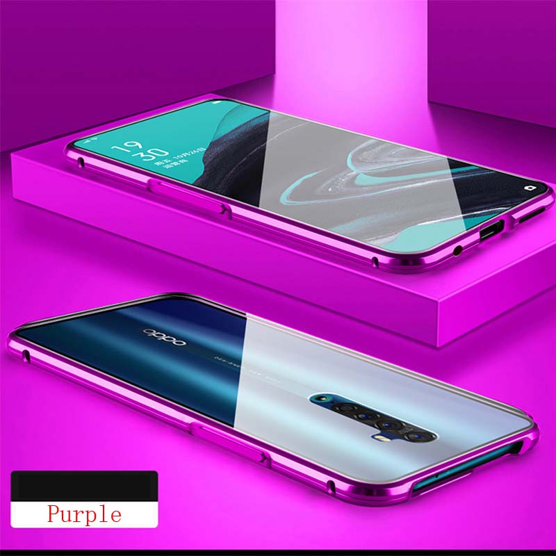 Case OPPO Reno 2 # พรีออเดอร์ * เคสอลูมิเนียมโลหะแม่เหล็ก 360 + สองด้านกระจกนิรภัย *