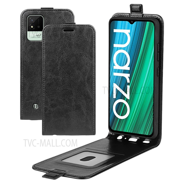 Case Realme narzo 50i # Pre-Order * เคสแนวตั้ง ผลิตจากหนัง PU ระดับพรีเมียมและวัสดุ TPU ให้สัมผัสนุ่ม เรียบเนียน และทนทาน *