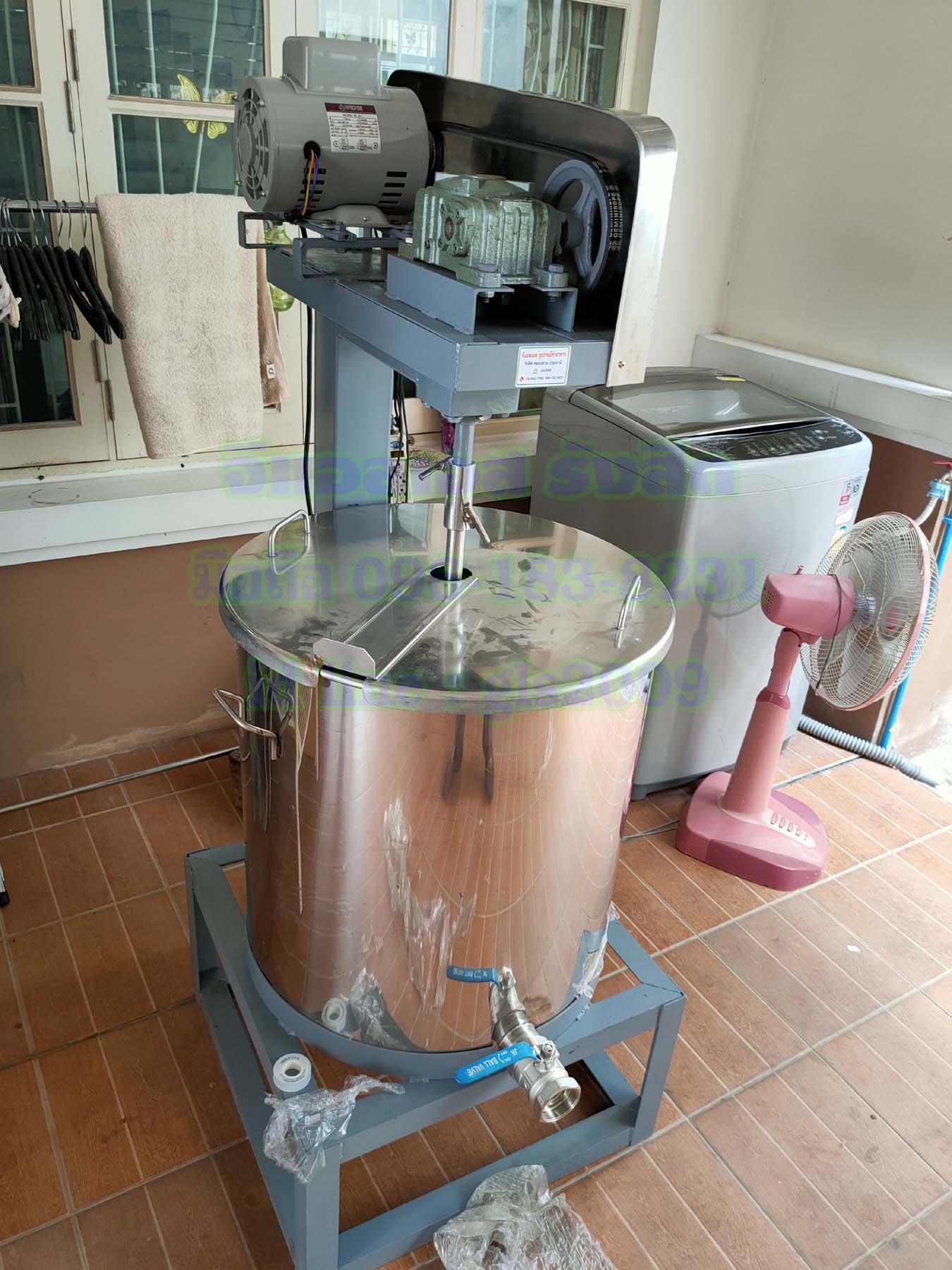 เครื่องผสมของเหลว100ลิตร1แรง