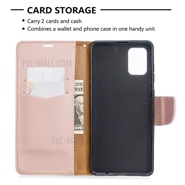 Case Samsung Galaxy A71 / Pre-order * เคสหนังลิ้นจี่สีบริสุทธิ์พร้อมสายคล้องมือ *