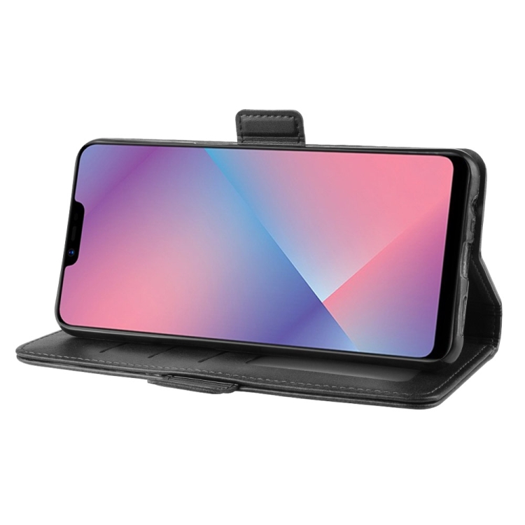 Case OPPO A3S / Pre-order * เคสหัวเข็มขัดแม่เหล็กแบบคู่ซองหนังพลิกแนวนอนพร้อมที่วางและช่องเสียบการ์ดและกระเป๋าสตางค์และกรอบรูป *