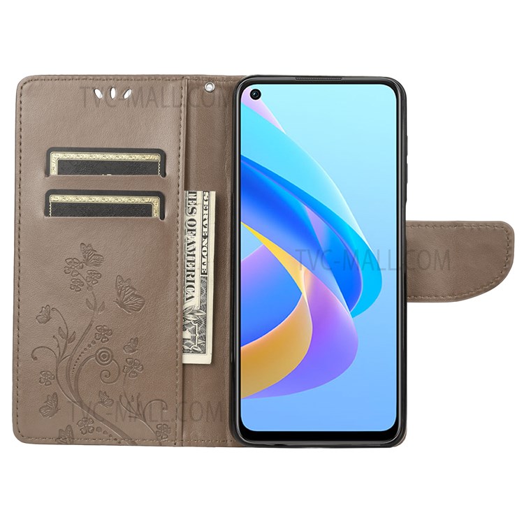 Case Realme 9i # Pre-Order * เคสกระเป๋าสตางค์หนัง PU ลายผีเสื้อตราตรึงใจแม่เหล็กปิดขาตั้งพลิกกันกระแทกฝาครอบป้องกัน *