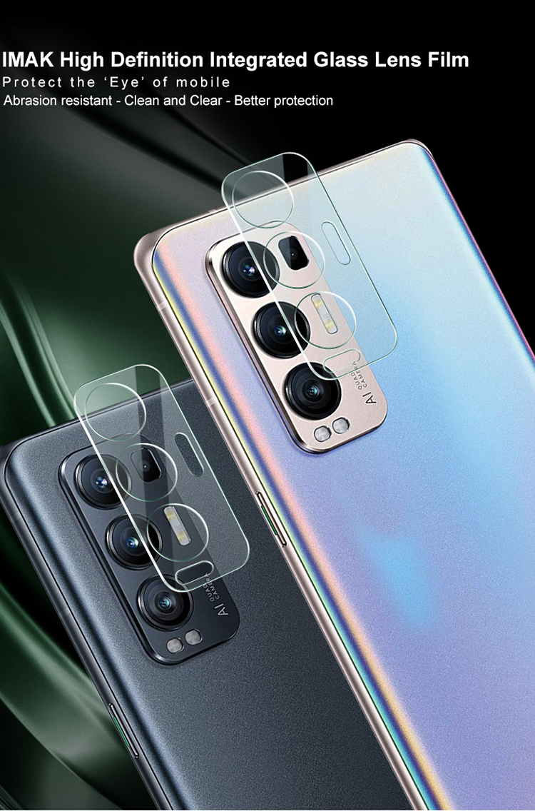 กระจกเลนส์กล้องหลัง OPPO Find X3 Neo / Reno5 Pro + 5G # Pre - Order * IMAK ฝาปิดเลนส์อะคริลิกความโปร่งใสสูง + ฟิล์มเลนส์แก้วความละเอียดสูง *