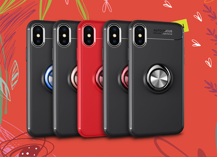 Case iPhone X , iPhone XS / Pre-Order * แหวนนิ้ว +ขา TPU + PC ไฮบริด หมุนได้ 360 องศา *