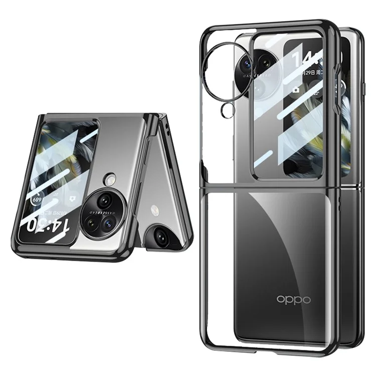 Case Find N3 Flip # Pre-Order * GKK เคสโทรศัพท์พีซีใสชุบไฟฟ้าพร้อมฟิล์มกันรอยด้านหลัง *