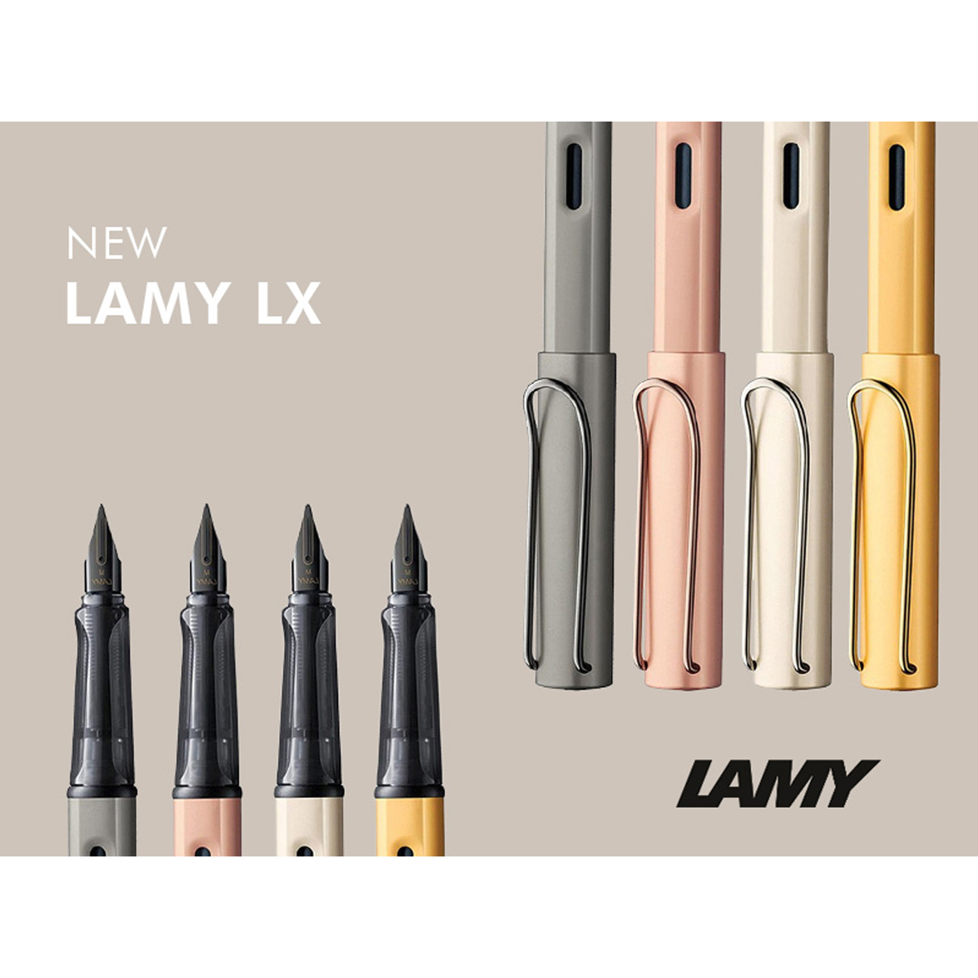 LAMY Lx SET of 4 fountain pens in luxury box