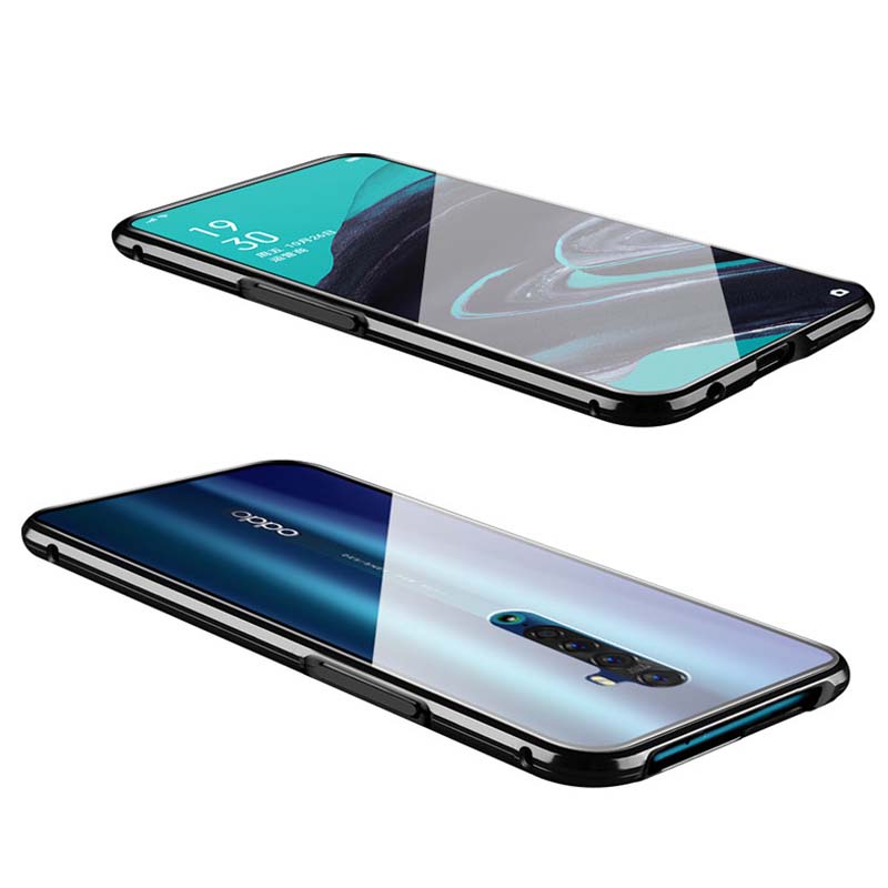Case OPPO Reno 2 # พรีออเดอร์ * เคสอลูมิเนียมโลหะแม่เหล็ก 360 + สองด้านกระจกนิรภัย *