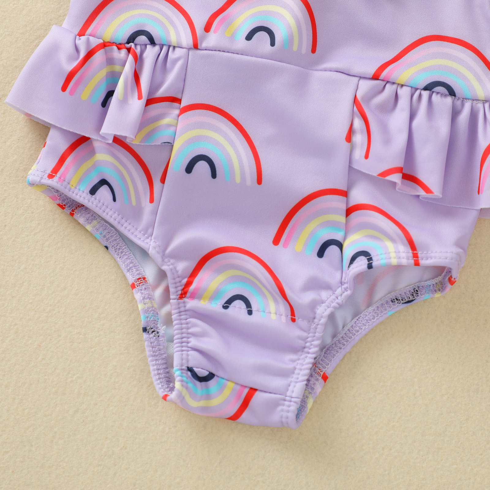 ชุดว่ายน้ำ ลายรุ้ง สีม่วง ไซส์ 90