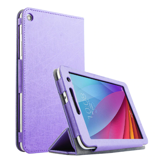 Case Huawei Mediapad T2 7.0 / Pre-order * Ultra Slim หรูหราผ้าไหมพลิกยืนหนัง PU ครอบคลุม 3 พับ ขาตั้ง *