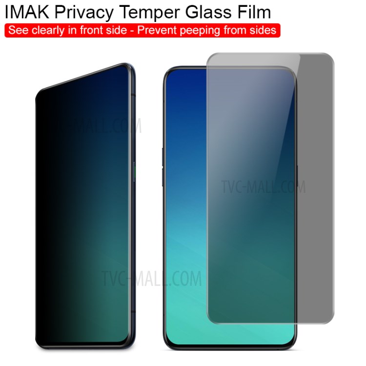 กระจกกันรอย OPPO Reno / Pre-order * IMAK Anti-Peep 9H การออกแบบเพื่อต่อต้านการแอบมองเพื่อความเป็นส่วนตัว *
