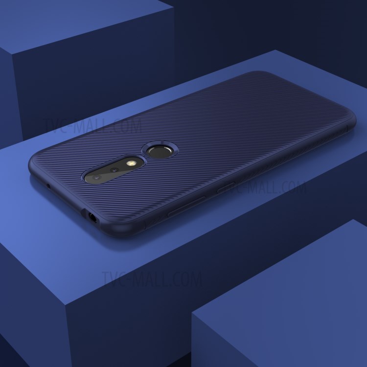 Case Nokia 6.1 Plus / Pre-order * วัสดุ TPU มีความยืดหยุ่นและทนทาน ลายทแยงกันลื่นป้องกันลายนิ้วมือ *