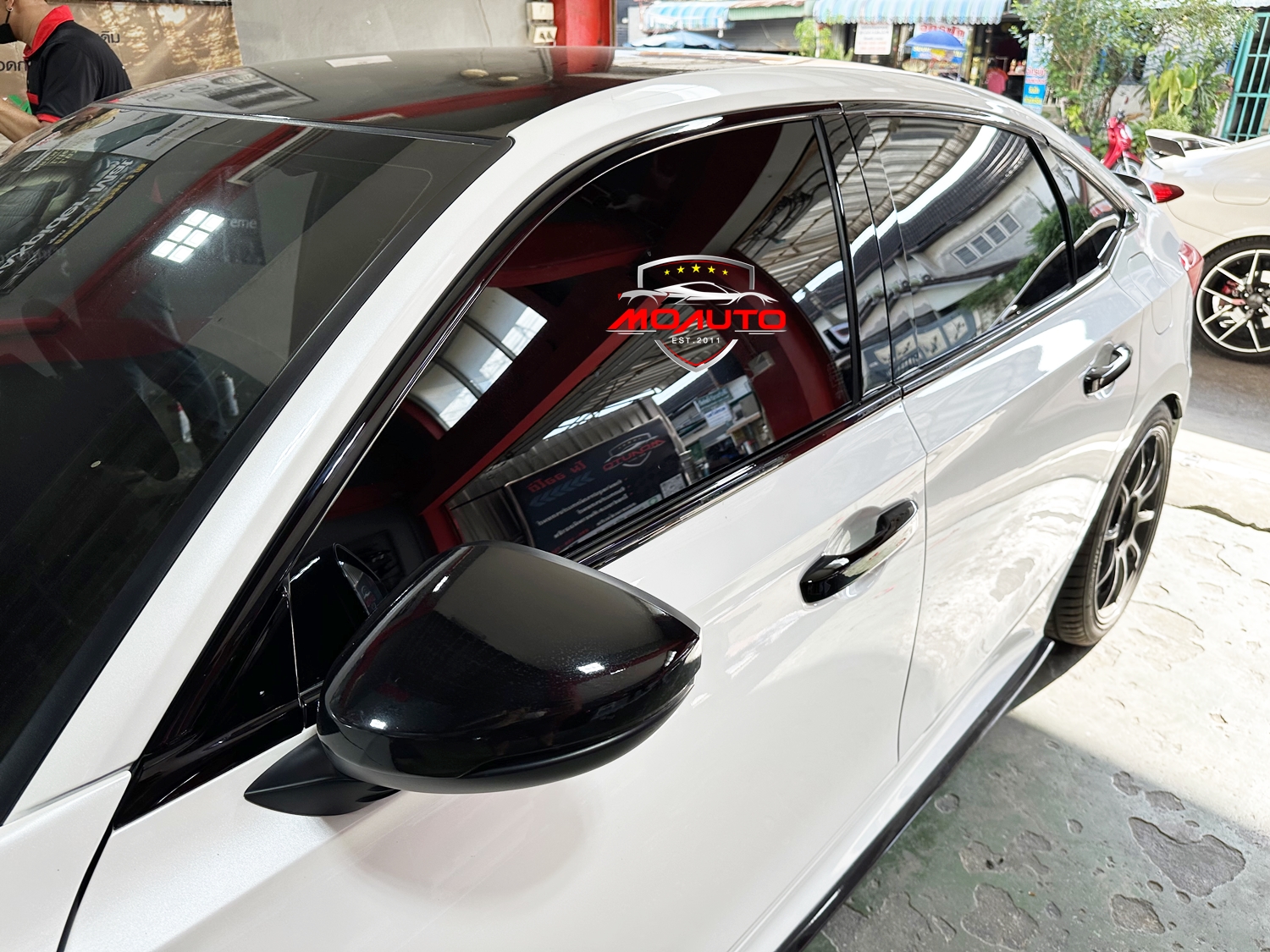 เสาประตู A B ดำเงา RS แท้ CIVIC FE