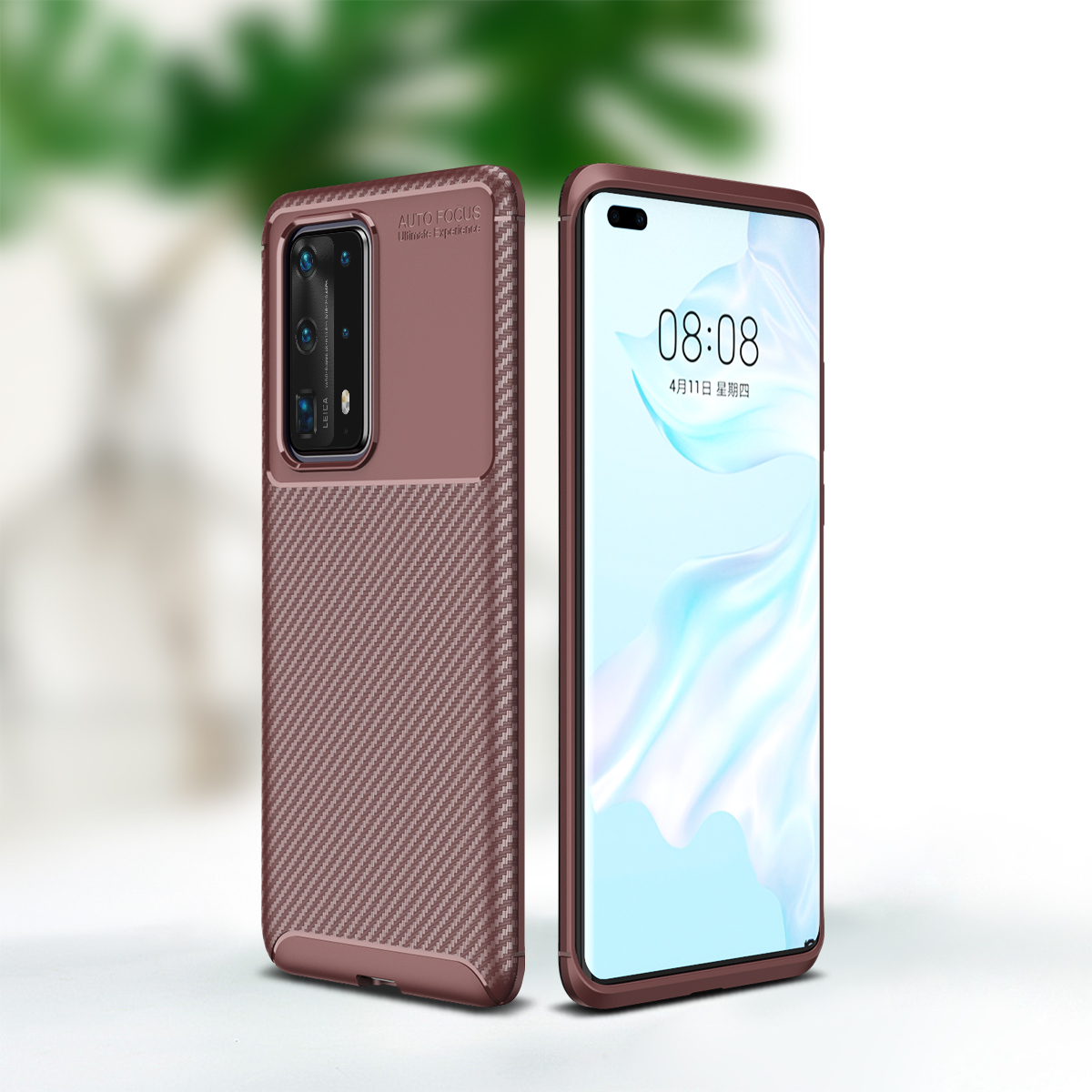 Case Huawei P40 Pro+ / Pre-order * เคสกระแทกคาร์บอนไฟเบอร์ TPU ปกหลัง *