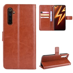 Case Realme 6 Pro / Pre-Order * เคสCrazy Horse สไตล์หนัง PU Wallet สไตล์กระเป๋า: 3 ช่องเสียบการ์ด + กระเป๋าเงินสด 1 ช่อง *