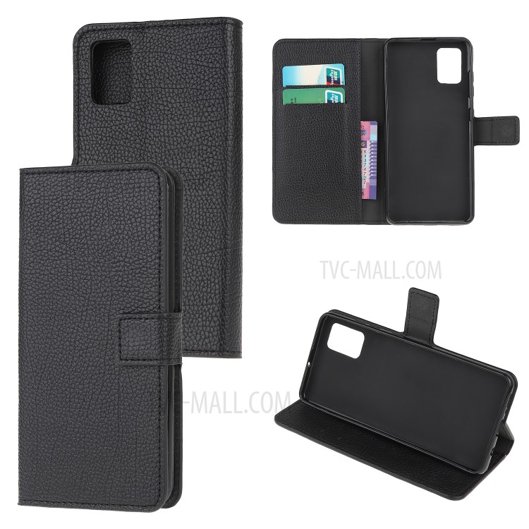 Case Samsung Galaxy A02s / Pre-Order * เคสผิวลิ้นจี่เนื้อ Folio หนังพลิก Wallet ช่องใส่บัตร Wallet และช่องเงินสด *