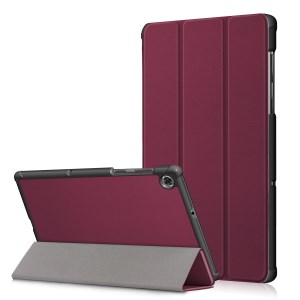 Case Lenovo Tab M10 FHD Plus # Pre-Order * เคสหนัง 3 - พับ เนื้อลิ้นจี่ ฟังก์ชั่นปลุก / หลับอัตโนมัติประหยัดพลังงาน *