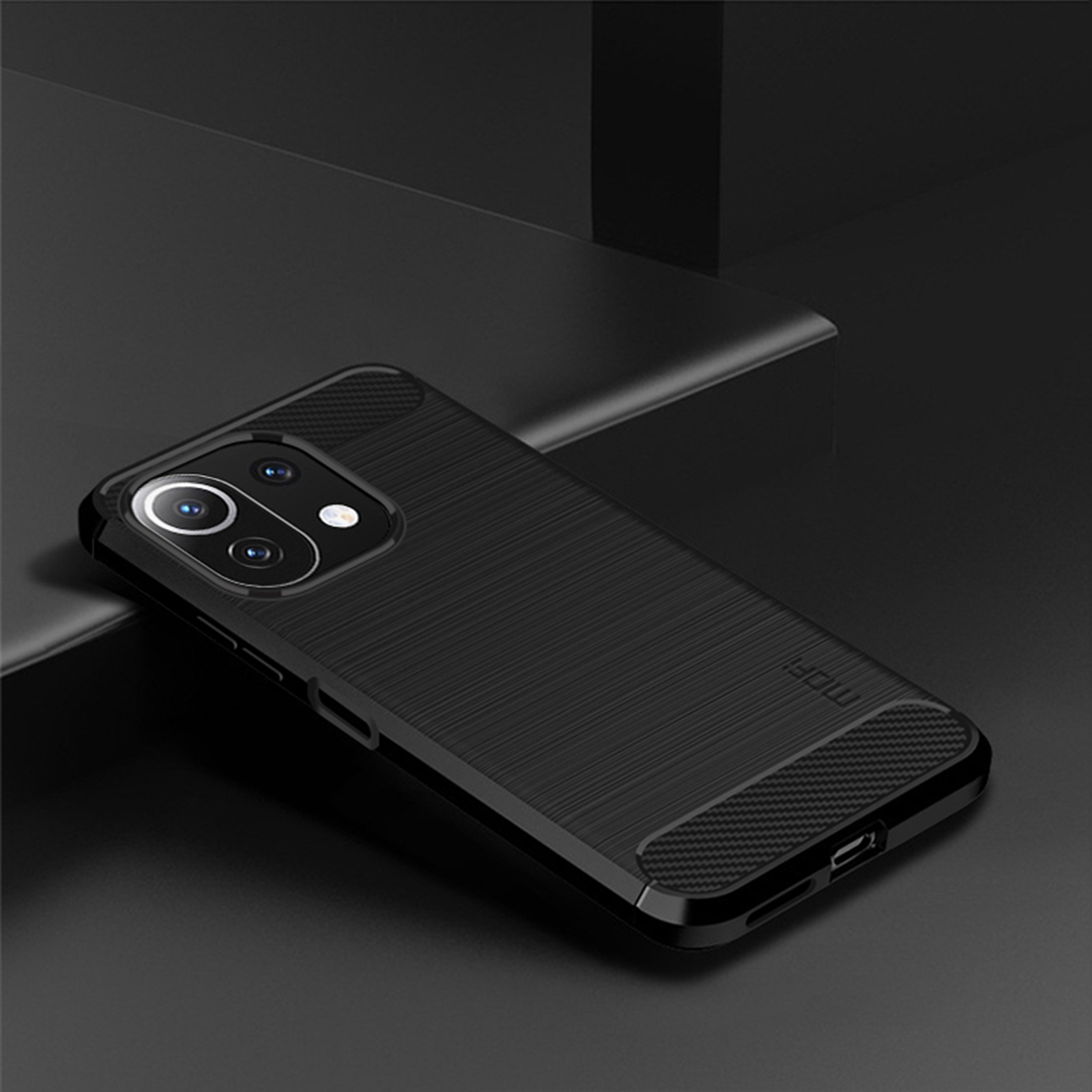 Case Xiaomi 11 Lite 5G # Pre-Order * MOFI คาร์บอนไฟเบอร์ Brushed Soft TPU Cover *