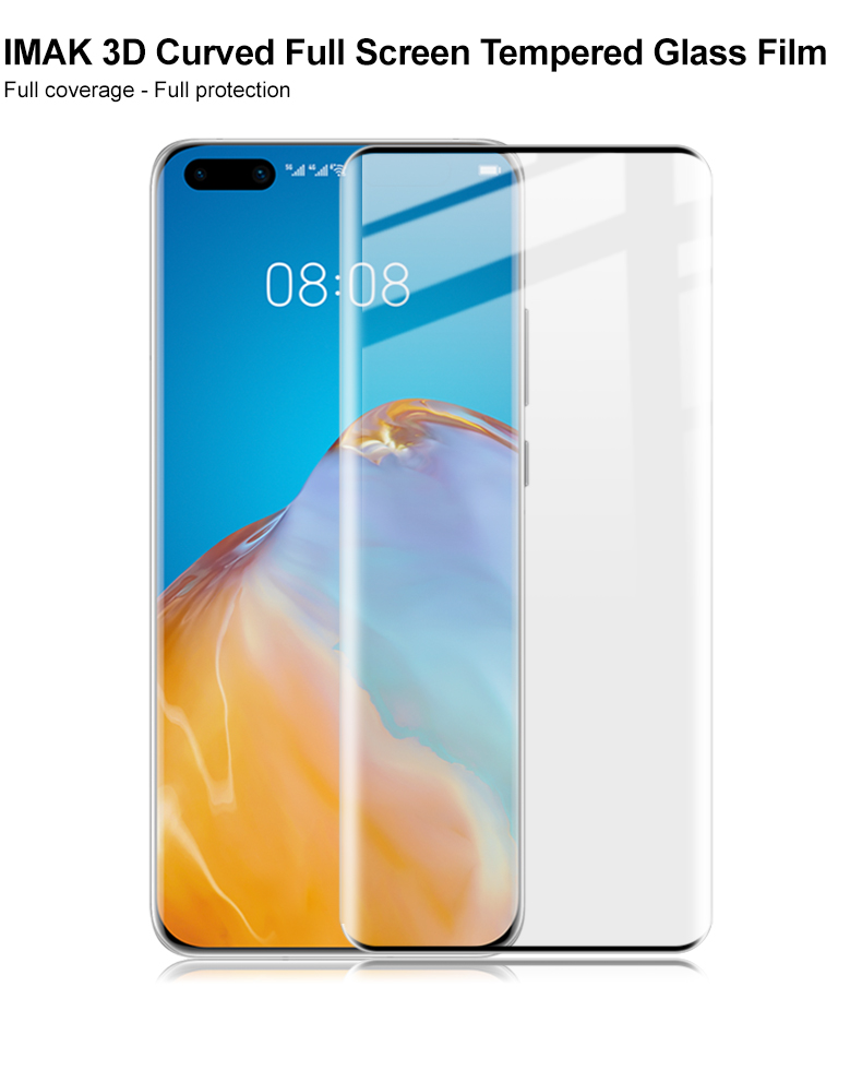 กระจกกันรอย Huawei P40 Pro / Pre-order * IMAK 3D โค้งกระจกนิรภัยป้องกันหน้าจอแบบเต็มหน้าจอ *