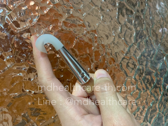 แปรงมาร์คหน้า ซิลิโคน (นูนกลาง/ด้ามใส)***แปรงอ่อนนุ่มมาก เกรดพรีเมี่ยมA