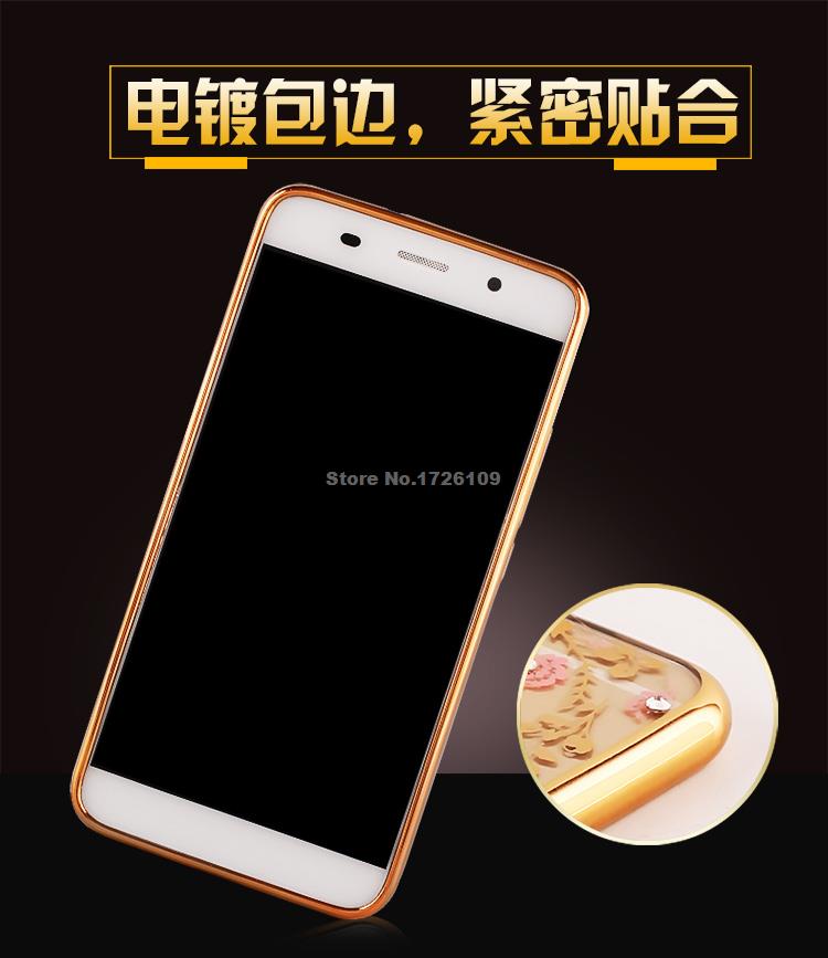 Case Huawei Y6ii / Pre-order * เคสหรูหราเทคนิคการชุบทอง TPU ซิลิโคนอ่อนนุ่ม + แหวน *