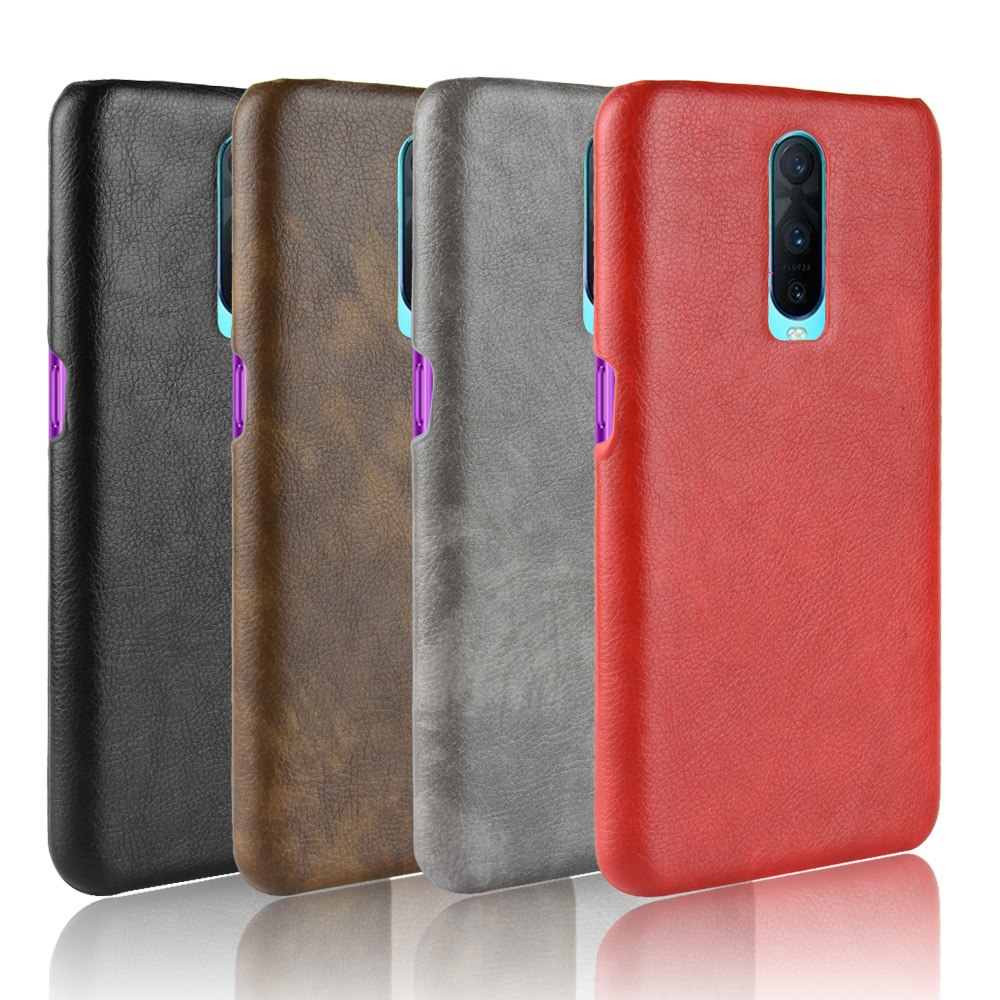 Case OPPO R17 Pro / Pre-Order * ปกแข็ง PC พร้อมผิวลิ้นจี่เคลือบหนัง PU *