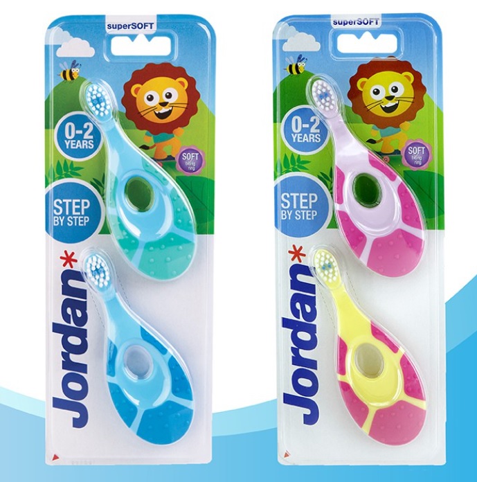 Jordanแปรงสีฟันเด็ก0-2ปี แพคคู่