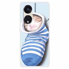 Case OPPO Reno8 T 5G # Pre - Order * เคสผ้ากันกระแทกพื้นผิว TPU เคสโทรศัพท์ป้องกันปกหลัง *