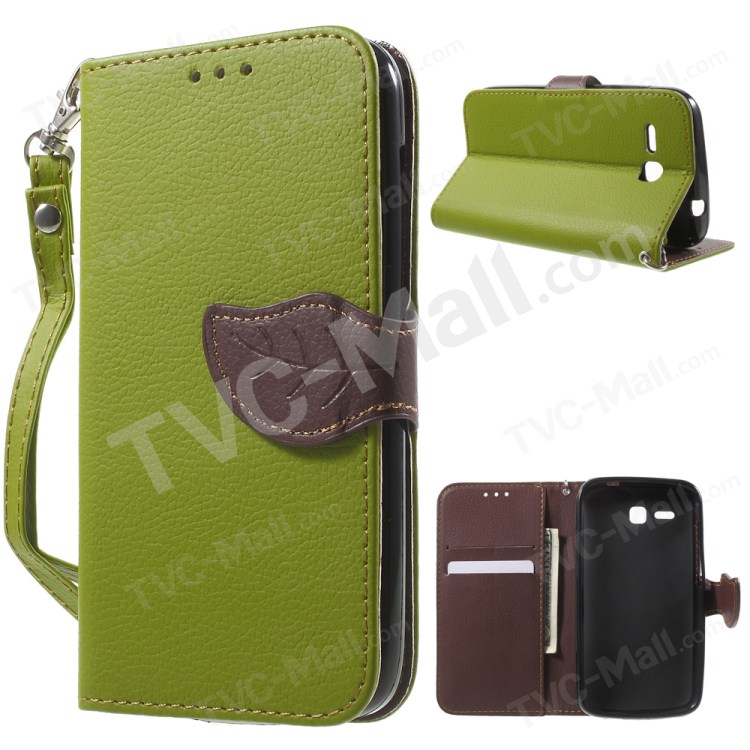 Case Huawei Ascend Y600 / Pre-order *รูปร่างใบไม้ปิดด้วยแม่เหล็ก*