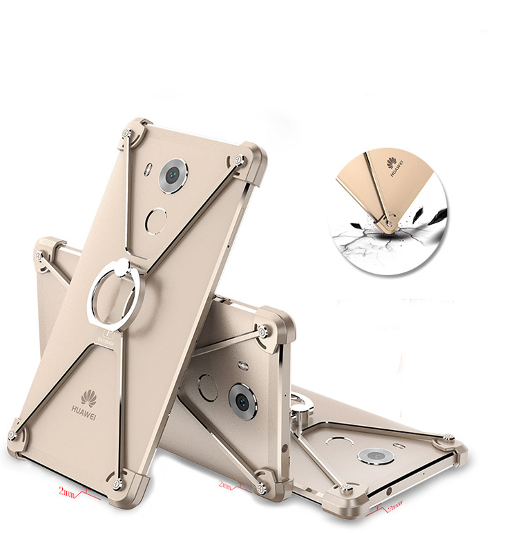 Case Huawei Mate 8 / Pre-order * OATSBASF โครงโลหะรูปตัววีโลหะเงิน +แหวน *