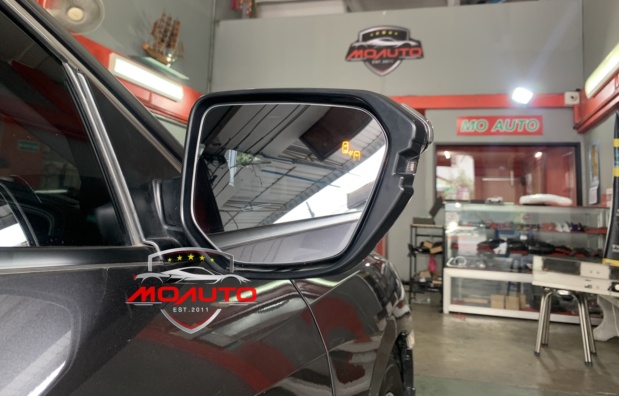 ชุดกระจกช่วยเตือนมุมอับสายตา V1 (Blind Spot Monitor) CIVIC FC / FK