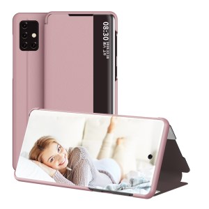 Case Samsung Galaxy A71 / Pre-order * ใหม่หน้าต่างดูยืนปกหนังสมาร์ท วัสดุที่มีคุณภาพการป้องกันเต็มรูปแบบและความรู้สึกสัมผัสที่ดี *