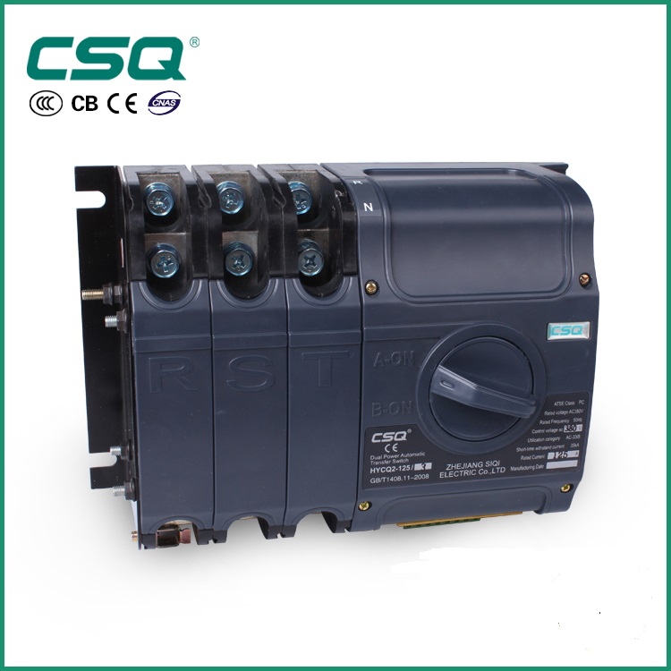 ATS CSQ เอทีเอสสวิทช์ 3 เฟส 3 โพล รุ่น HYCQ2 สวิตช์เปลี่ยนแหล่งจ่ายไฟฟ้าอัตโนมัติ (CSQ Automatic Transfer Switch)