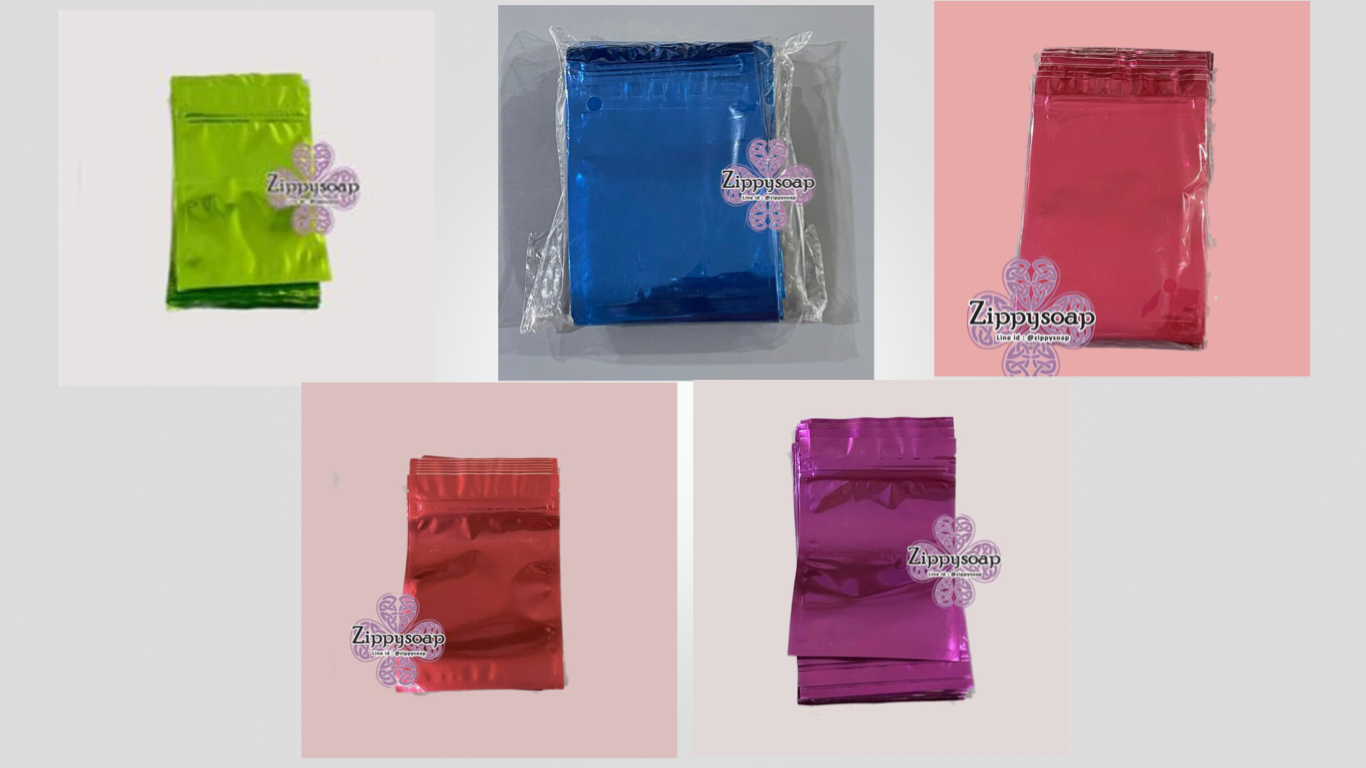 ถุงซิปล็อคแบบตั้งไม่ได้ เลือกสี ขนาด 10*15 cm 50 ชิ้น 003963