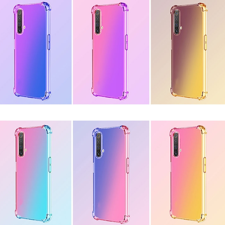 Case Realme X50 5G / Pre-Order * เคสถุงลมนิรภัย 4 มุมกันกระแทกไล่ระดับสีเคส TPU *