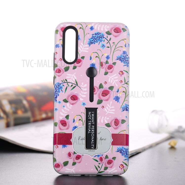 Case Huawei P20 Pro / Pre-order * เคสลายดอกไม้นูน TPU + PC ไฮบริด+ แหวนและขาตั้ง *