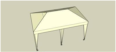 เต็นท์ผ้าใบทรงปั้นหยา เต็นท์ ผ้าใบ รังสิต ขนาดกว้าง3เมตร ยาว5เมตร