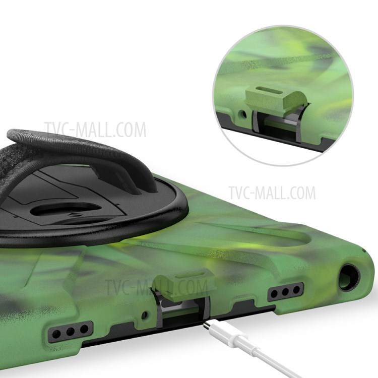 Case Samsung Galaxy Tab A7 (2020)/ Pre-Order * [สายคล้องมือในตัว] พีซีแบบหมุนได้ 360 ° + เคสแท็บเล็ตขาตั้งซิลิโคน Combo *